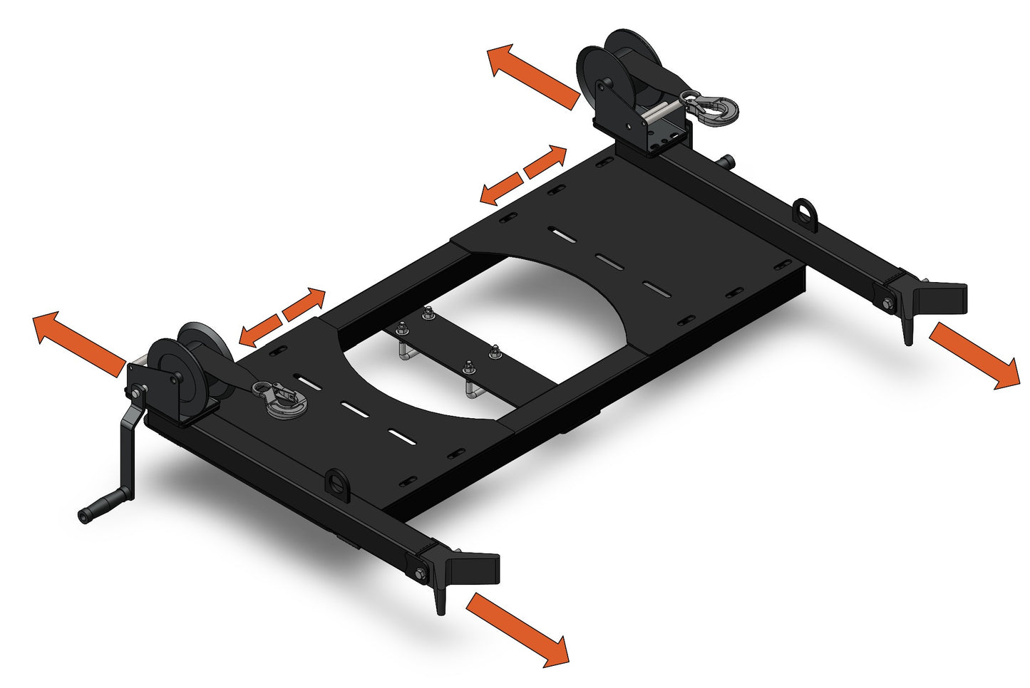 Double Kayak Trailer Bow Stops and Platform