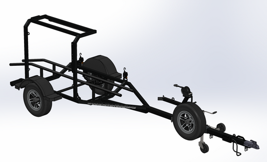 River Rider Single Kayak Trailer for Fishing